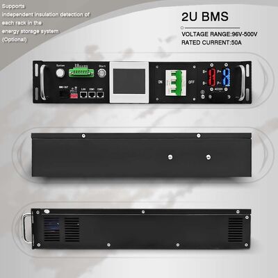 แรงดันไฟฟ้าสูง Slave BMU 2U 19 นิ้ว Rack Cell Monitoring หน่วย LiFePO4 BESS ESS สามารถ RS485 Active Passive Balance BMS