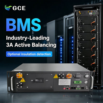 3U High Voltage Rack BMS 176S 563.2V 125A สําหรับการเก็บแสงอาทิตย์ PV, UPS Backup, และ Microgrid รองรับการทํางานปานกลาง, HMI นอก, RS485/CAN/Ethernet, CE Certified