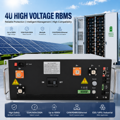 อุตสาหกรรม 4U Rack Mount BMS 125A 160A 250A สําหรับระบบเก็บพลังงานพาณิชย์