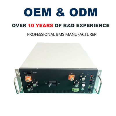 การติดตั้ง Rack แบบมาตรฐาน 19 นิ้ว ความดันสูง BMS ด้วยชนิดแบตเตอรี่ NMC